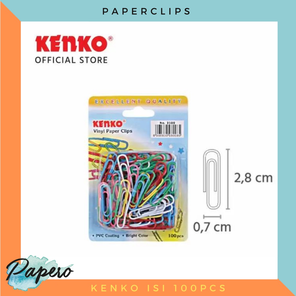 

Paper Clip Warna / Klip Kertas Warna Kenko