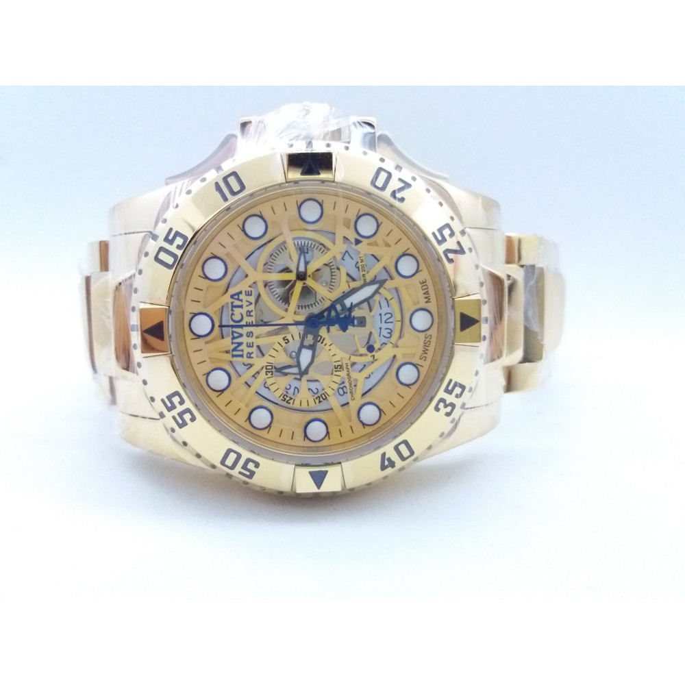 JAM TANGAN SUPER INVICTA GOLD CHRONO SANGAT MEWAH