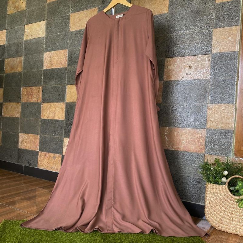 Jasmin gamis abaya polos katun rayon twill