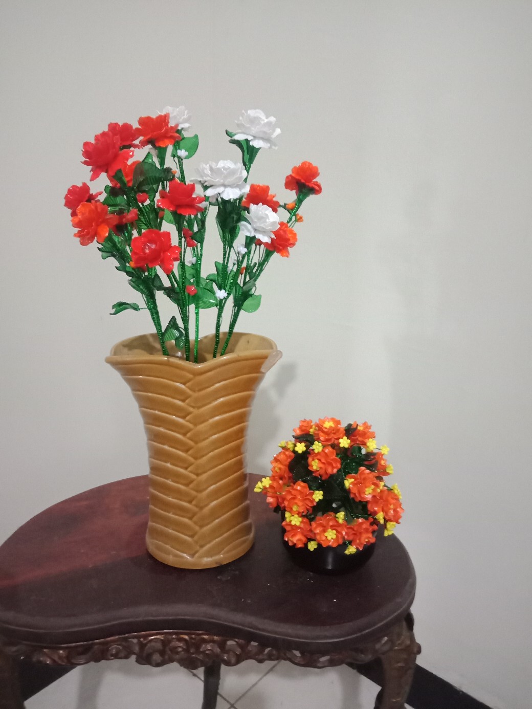 Bunga Mawar Kerang Mini Rangkai Manik