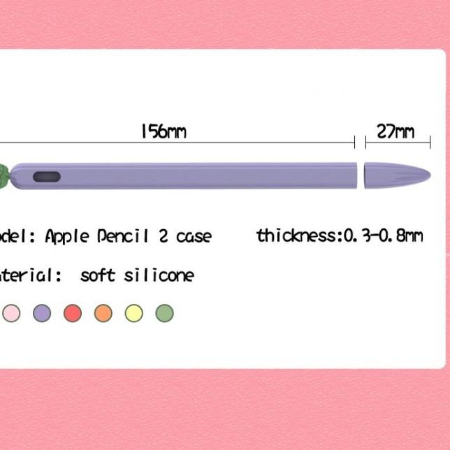 E30P Cute Case Apple Pencil 2 Casing Silicone Full  - Merah PPF