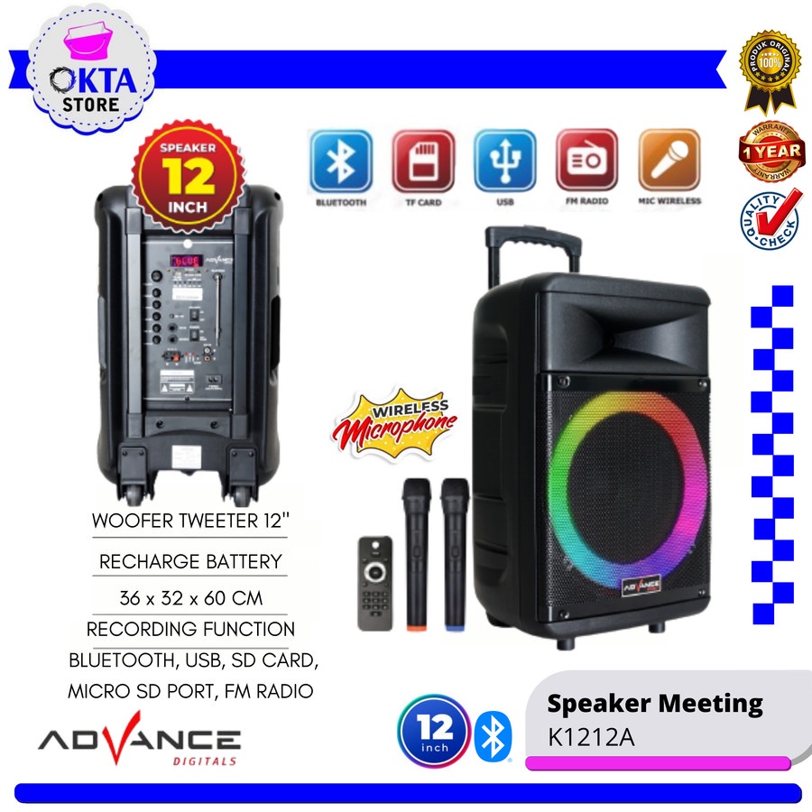 Advance Speaker Portable Meeting 12 inch Bluetooth K1212A