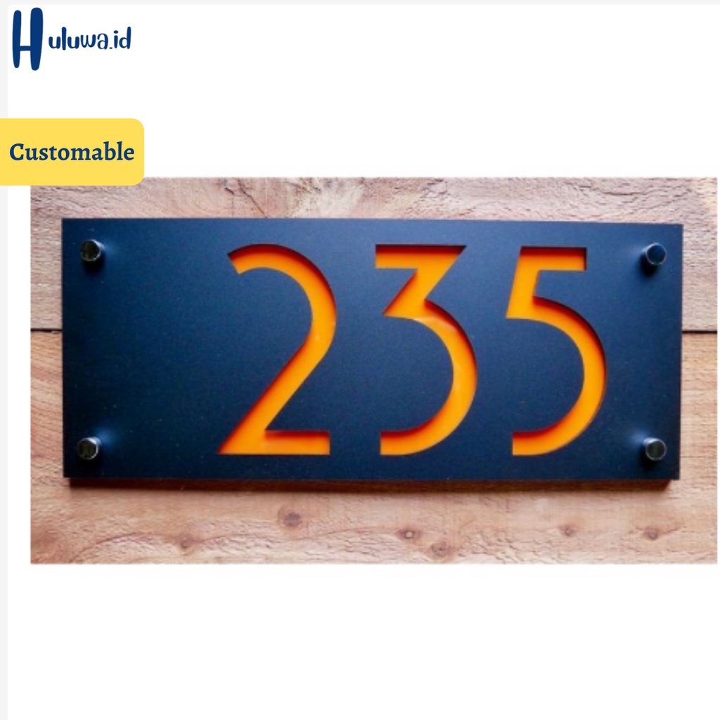 Nomor Rumah Acrylic / Nomer rumah/ Nomor Rumah Unik/ Nomor Rumah Akrilik