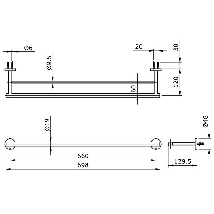 Rak Handuk Toto Tx724Aes Kamar Mandi
