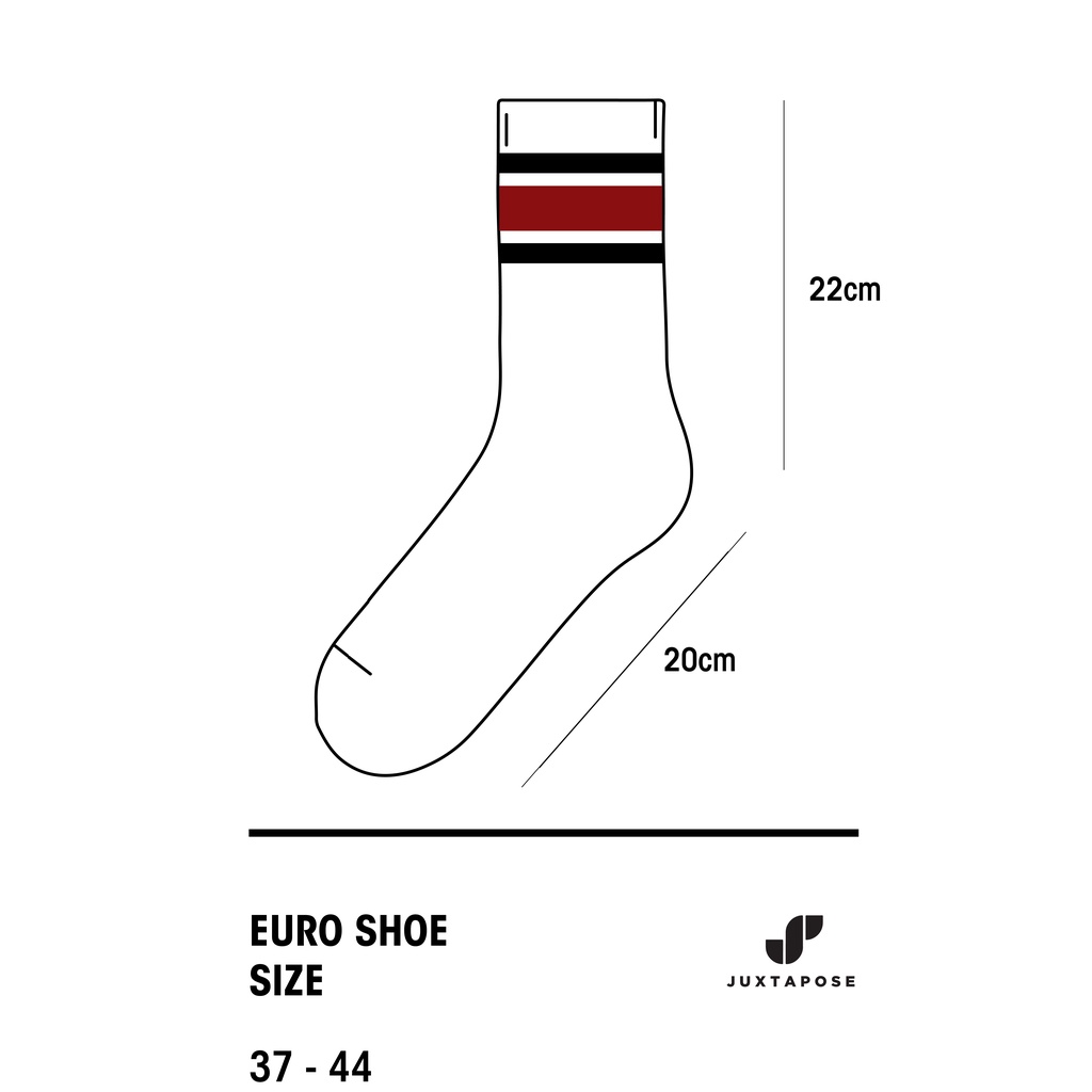 Kaos Kaki Motif Stripe Garis Oldschool Variasi #2 - Socks Skate Kaos Kaki Panjang Pria Wanita - Juxtapose