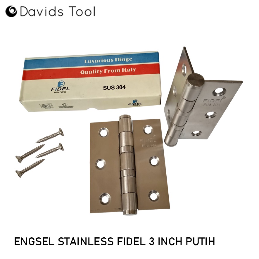 Engsel Pintu Rumah Jendela Kayu Kamar Mandi Stainless Stenlis 304 Fidel 3 Inch