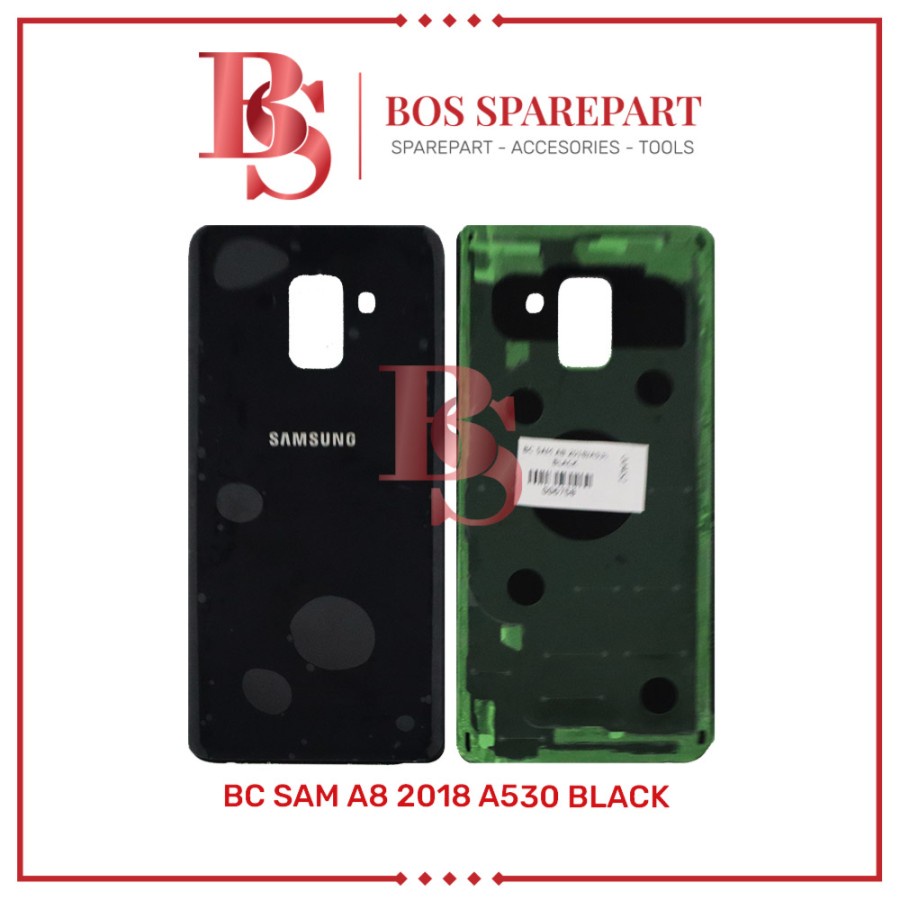 TUTUP BELAKANG SAMSUNG A8 2018 / A530 BLACK / BACK DOOR / BACK COVER