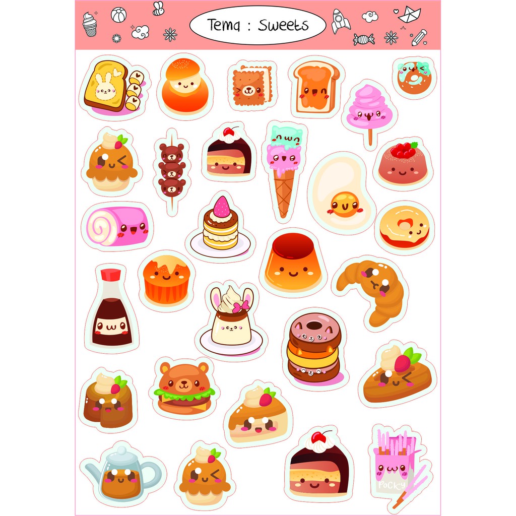 

Sticker set/sticker deco lucu/sticker journal/sticker kartun