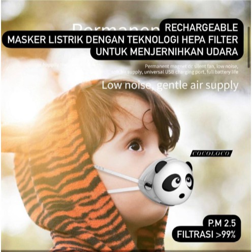 Masker Elektrik Anak N95 Electric Mask Portable Air Purifier