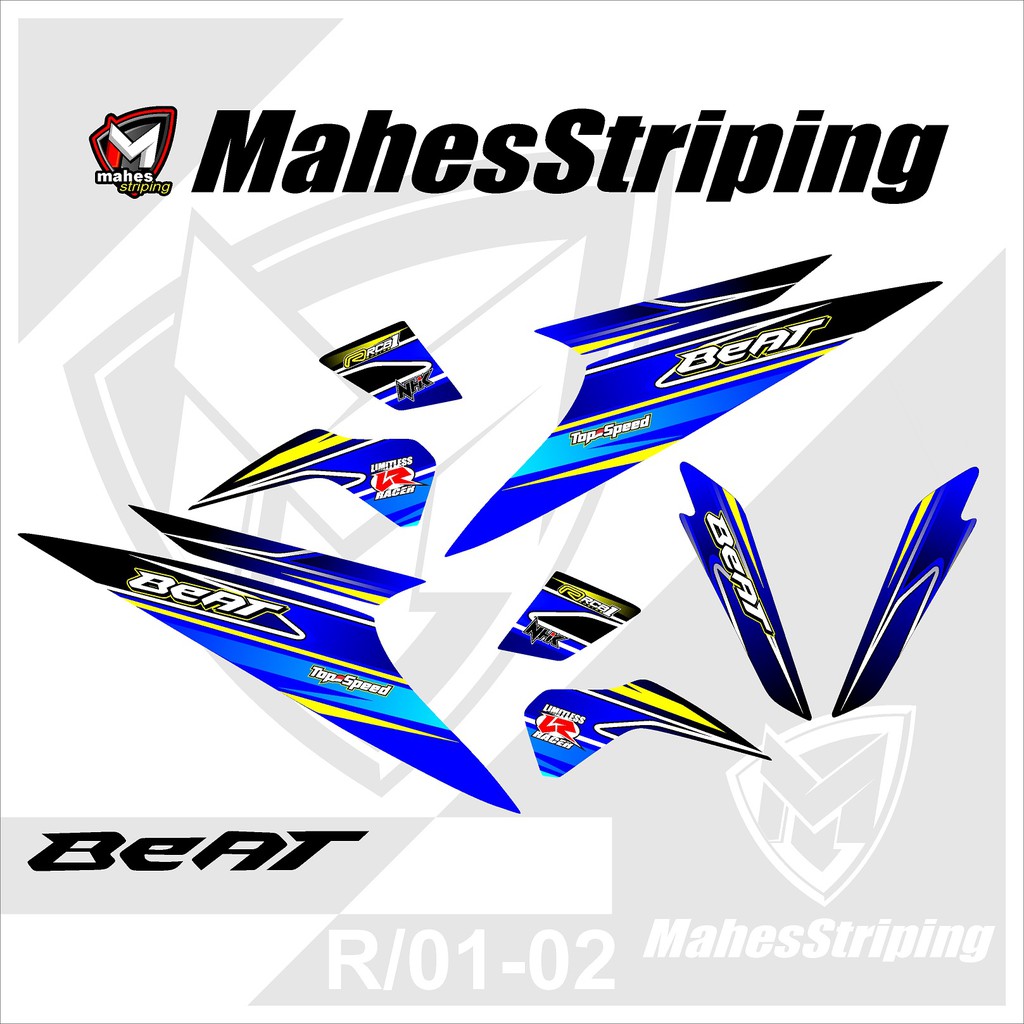 Stiker Striping Beat Karbu Stiker List Variasi Honda Beat Karbu Racing R 1 2 Shopee Indonesia