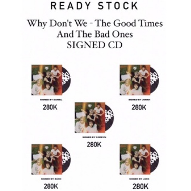 Why Don't We The Good Times And The Bad Ones Album SIGNED By Member