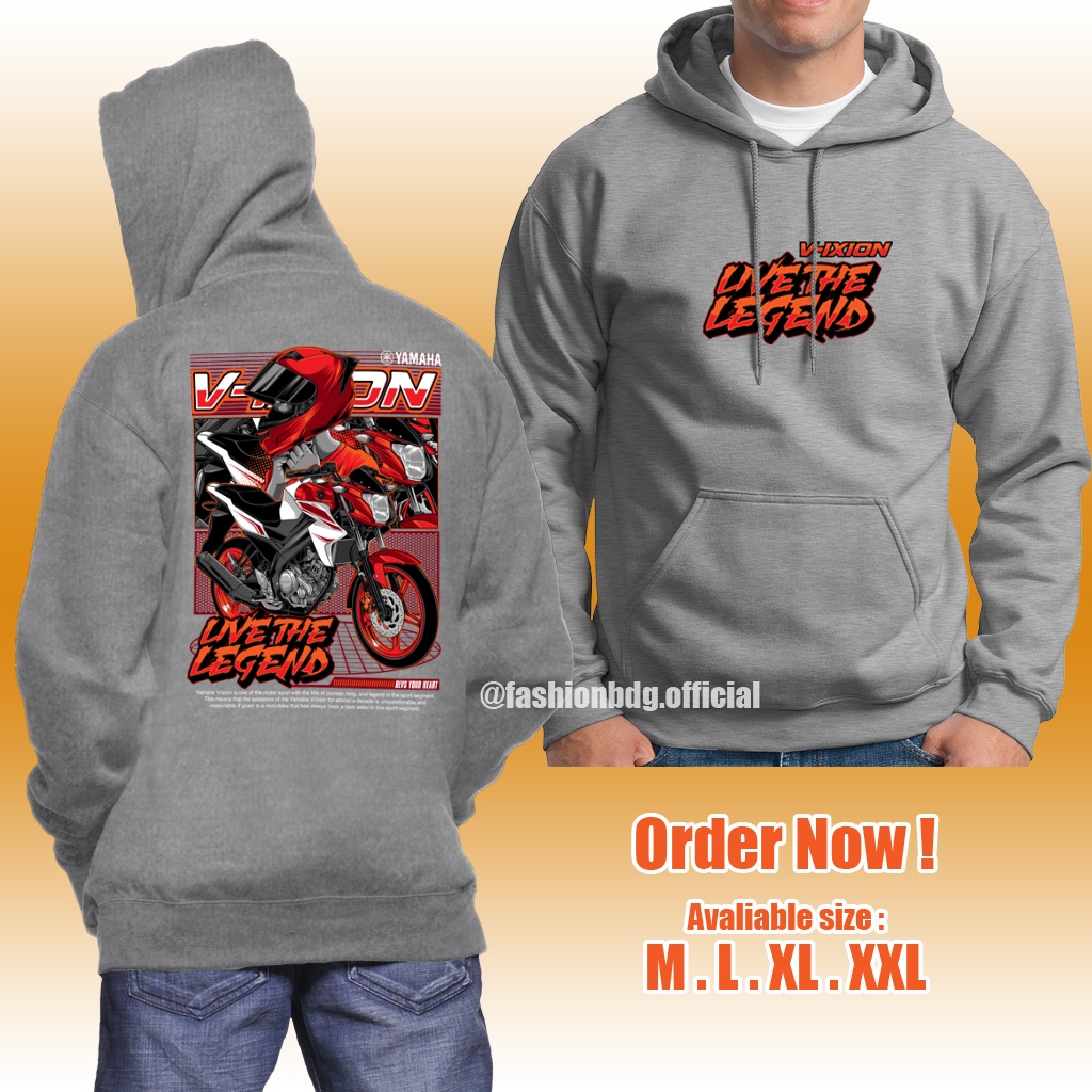 Jaket Motor Vixion Yamaha Sweater Hoodie V-ixion Distro Keren Terbaru Terlaris