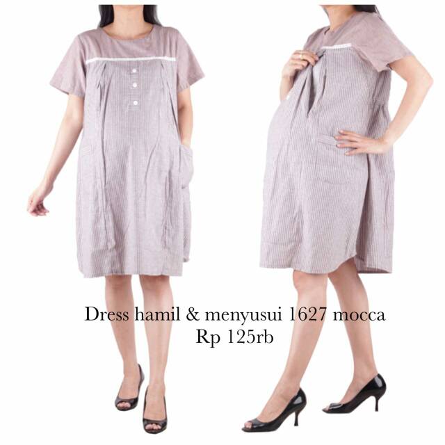 Dress hamil menyusui 1627 mocca