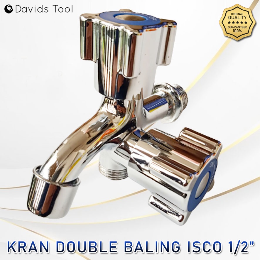 Kran Shower Cabang Keran Sower Double Dobel Isco Chrome