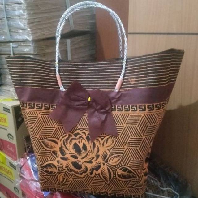 tas hajatan batik pita merah mewah 22/EST