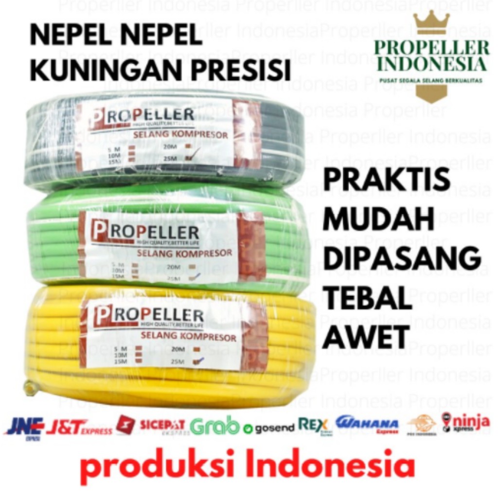 Selang Paket Kompresor Hitam 15M Hose Selang Kompresor Angin Selang Kompresor Angin