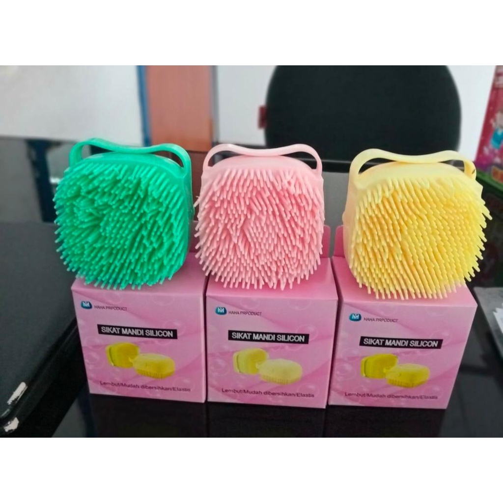 Spons mandi bath brush sikat badan bahan silicon 2 sisi