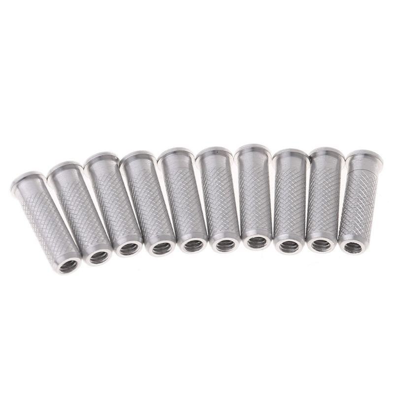 Matahari 10PCS Sisipan Aluminium Dasar Panahan 6.2mm Untuk Arrow Insert Base Untuk Arrow Shaft