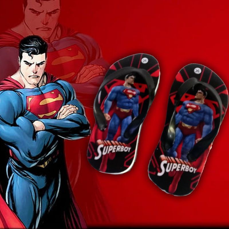 Sandal Jepit Anak Laki laki Printing Superboy