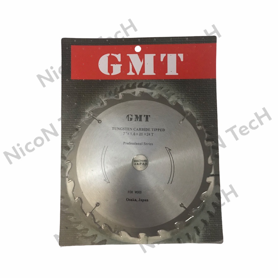 GMT Circular Saw Blade 7&quot; x 24T Tipis Mata Gergaji Mesin Potong Kayu