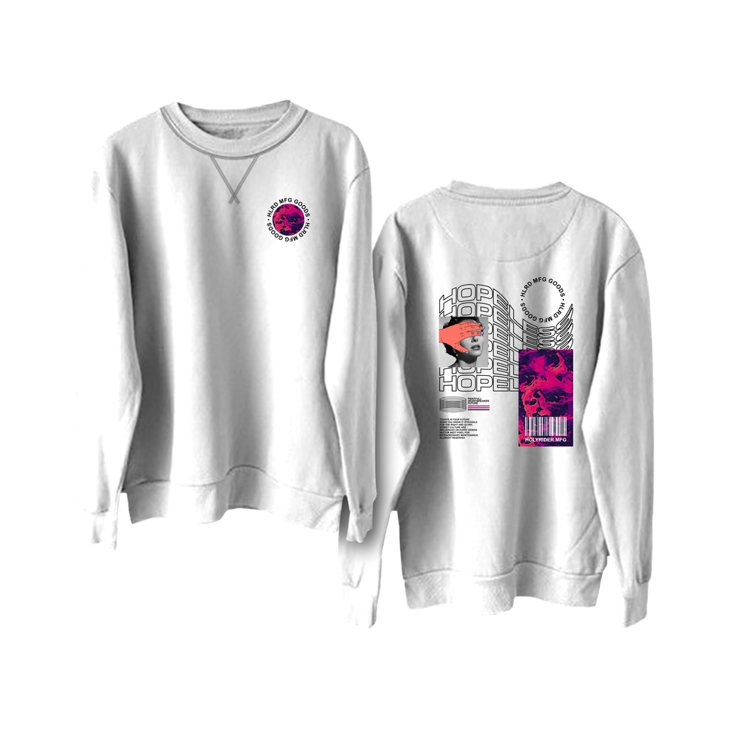 Crewneck sweatshirt sablon DTF || Holyrider Sweter Basic Hoppeless size M - XXL ( Pria &amp; Wanita )