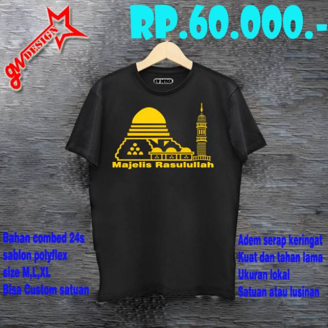 Kaos Islami Majelis Rasulullah discount termurah