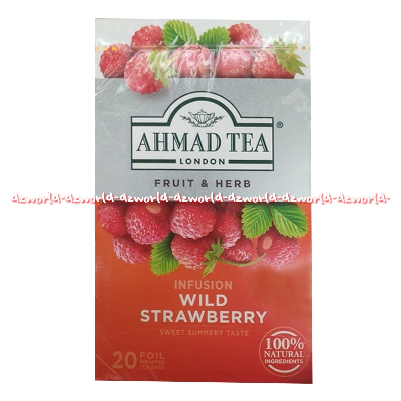 Ahmad Tea Fruit &amp; Herbs Infuision Wild Strawberry 20foil Teh Rasa Buah Stroberi Ahmadtea