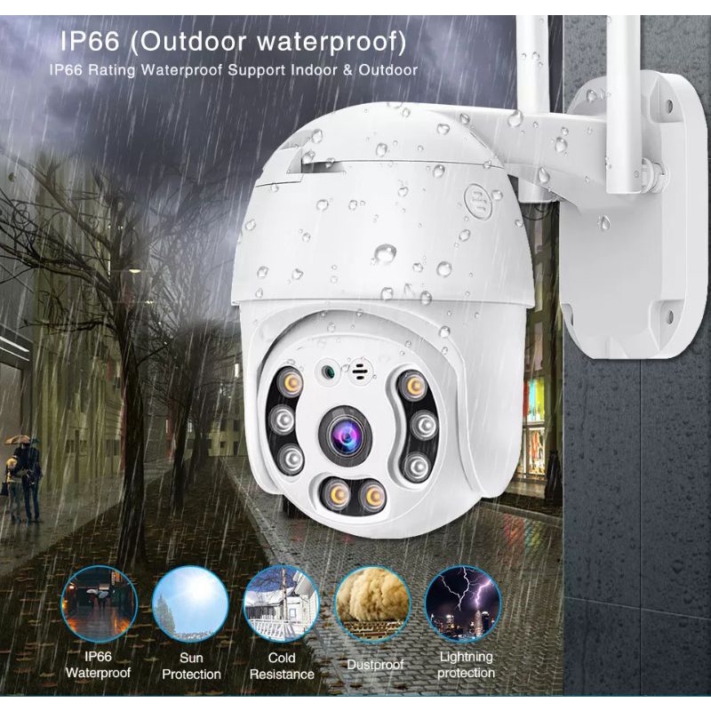 IP Camera CCTV OUTDOOR ICSEE 1080P PTZ Speed Dome Wireless Full HD ColorVu Onvif