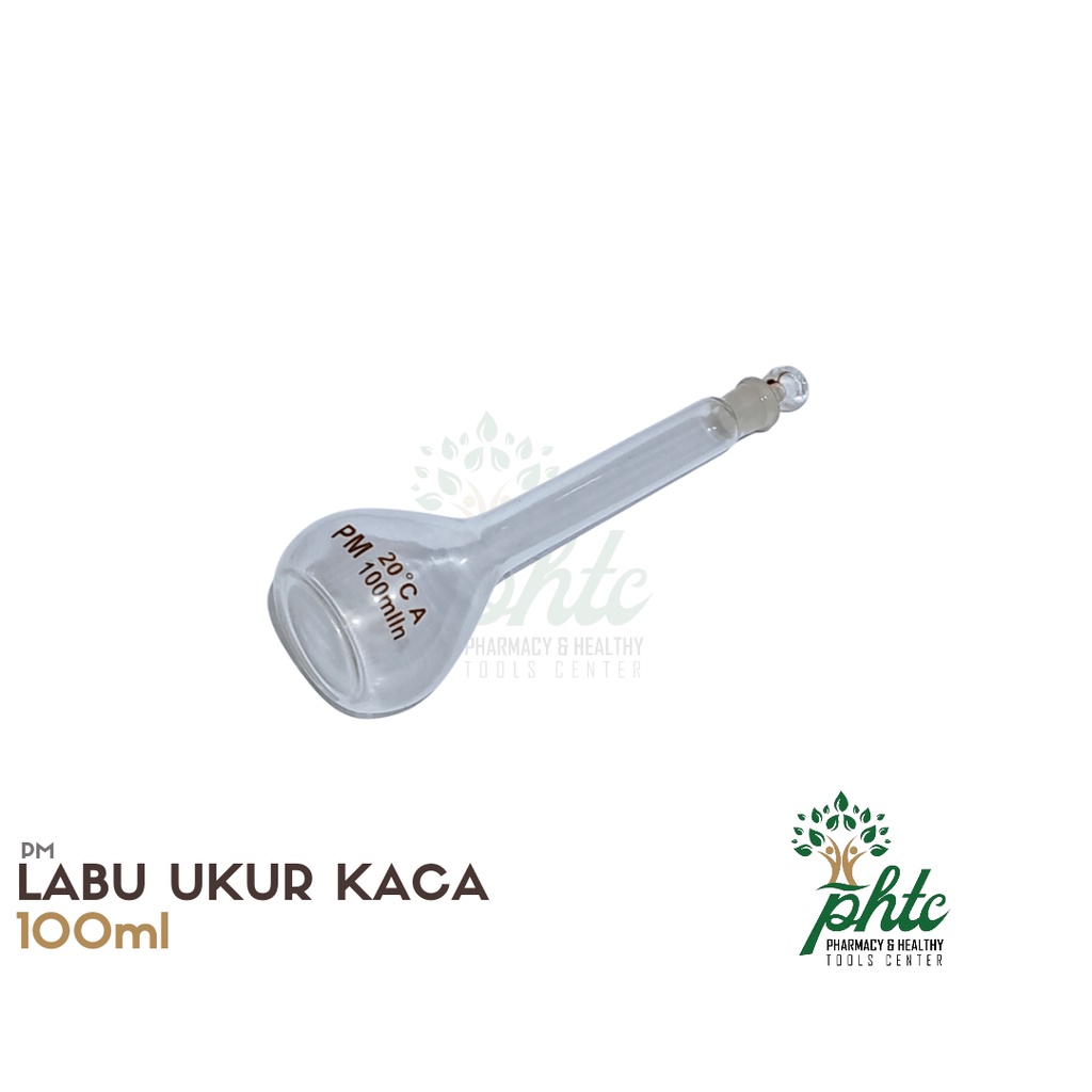 PM Labu Ukur 100ml l Labu Takar Kaca l Labu Volume 100 ml Kaca