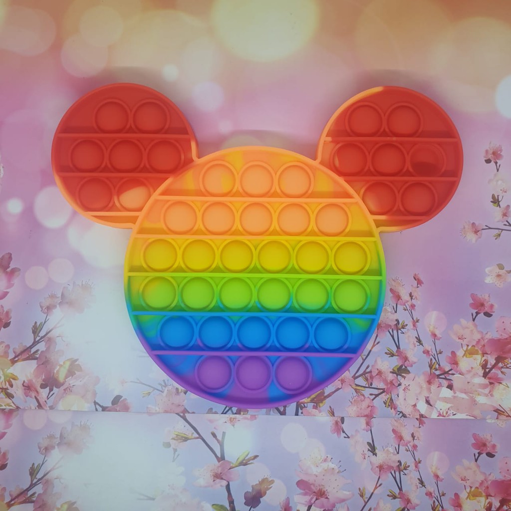 8T NEW FIDGET POP IT MURAH POP IT RAINBOW POP IT VIRAL TIKTOK-MICKEY MOUSE RAINBOW