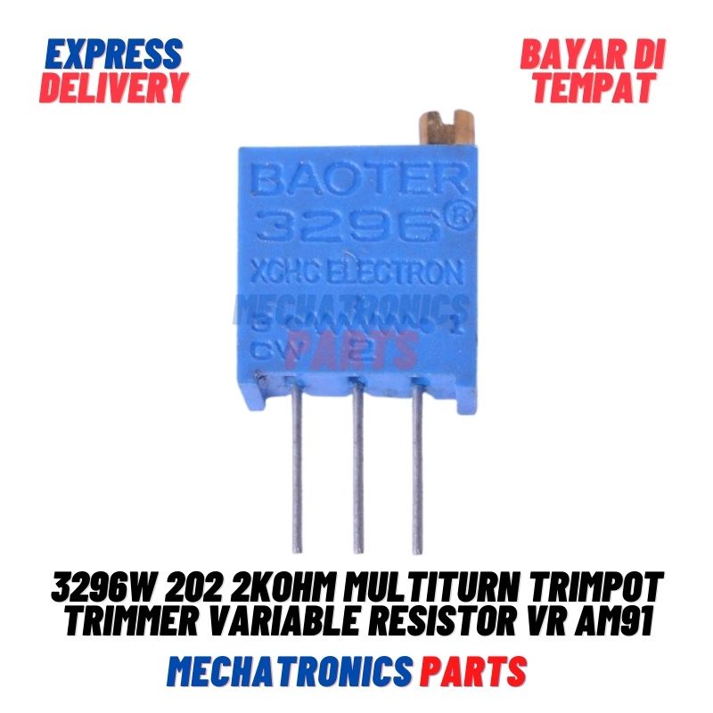 [PAS-9394] 3296W 202 2KOHM MULTITURN TRIMPOT TRIMMER VARIABLE RESISTOR VR AM91