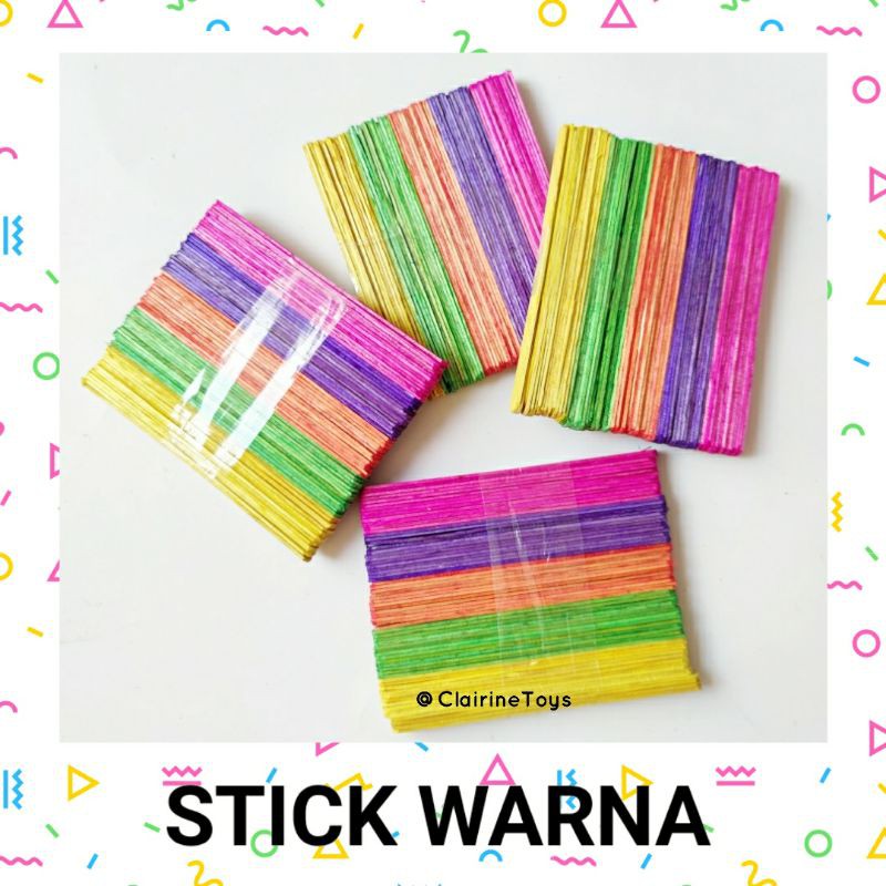 

Stick Kayu Stick Warna ClairineToys isi 50 pcs