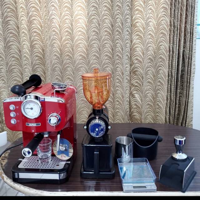 PAKET ALAT KOPI Mesin Kopi Elektrik Almaz Espresso Machine Grinder N600 Coffee Set Paket Mesin Kopi