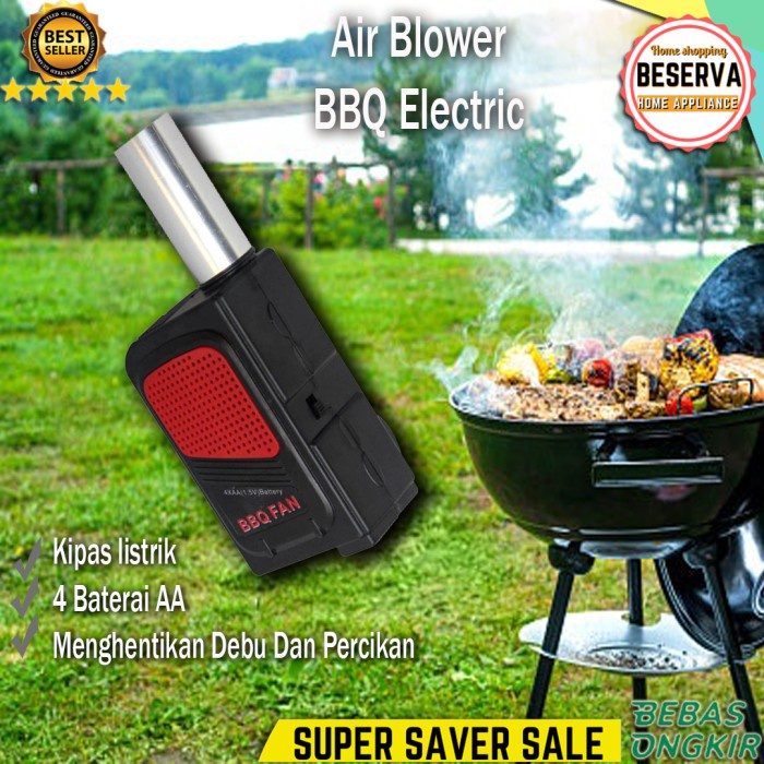 Ventilator Kipas Angin Air Blower Arang Api BBQ Barbeque Bakar Ikan Jagung Sate DLL - Perlengkapan K