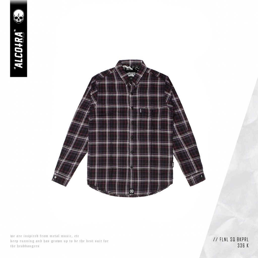 FLANEL SQ BKPRL // FLANEL SQUARE BLACK PURPLE