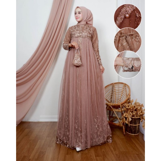 Gamis Tile Maxi Aleena| Gamis Tile | Dress Pesta Mewah| Gamis| Gamis Tile| Gamis Kondangan| Gamis Pesta| Gamis Brokat Mewah| Gamis pengantin| Gamis Wisuda| Gamis Sabrina| Gamis Tutu|