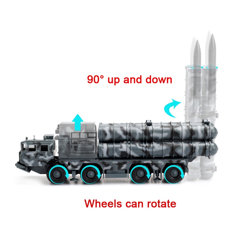 Mainan Rakitan Model Mobil Misil Air Defense Radar Rusia S-300 4D 1 / 72 Untuk Edukasi Anak Laki-Laki