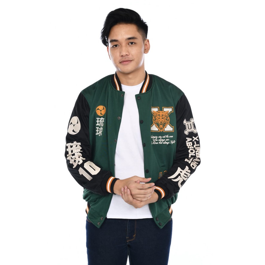 Jaket Varsity - Jaket Bomber Baseball Dragon Ronin Full Bordir