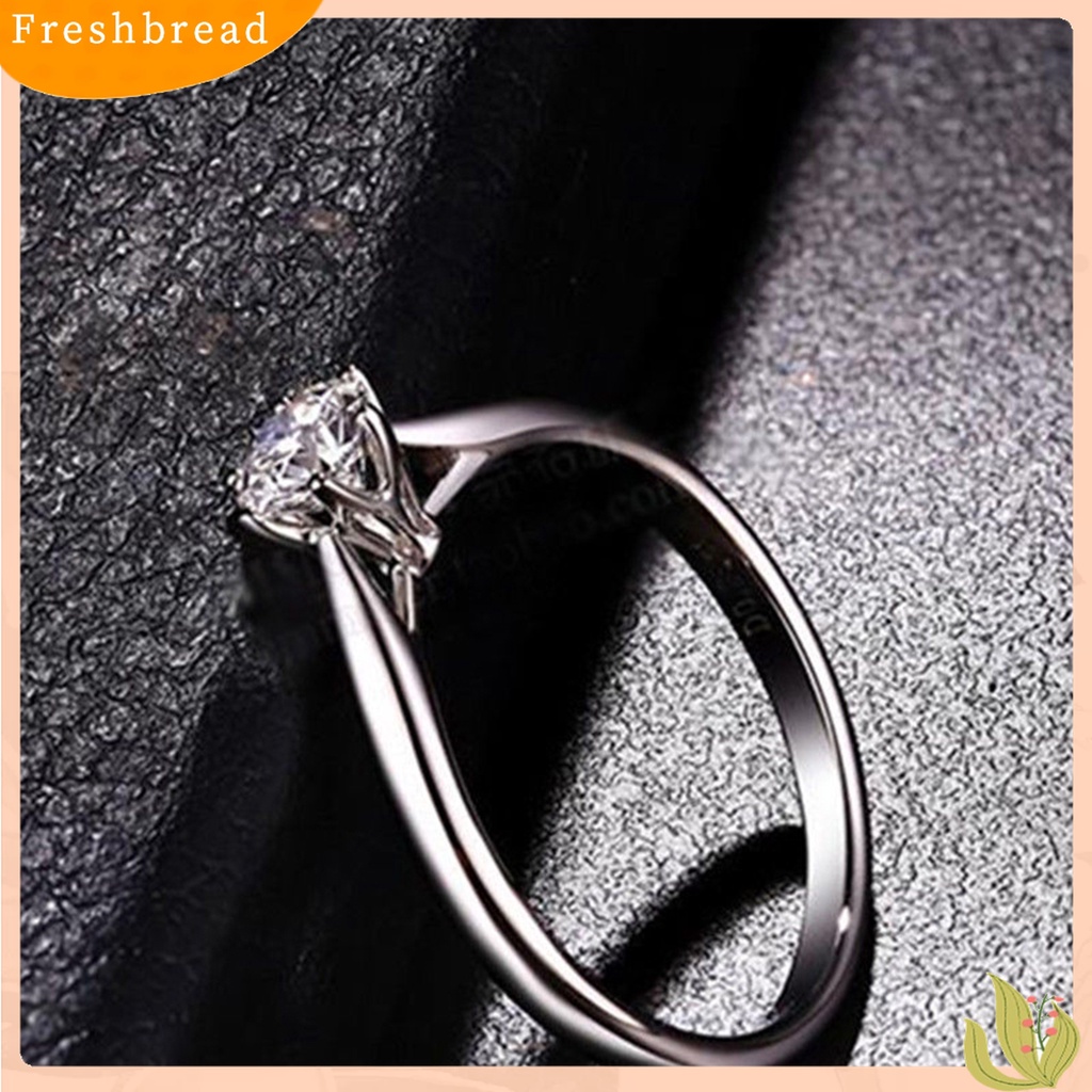 [TERLARIS]Ring Six-Claw Elegant Alloy Cubic Zirconia Ring for Party