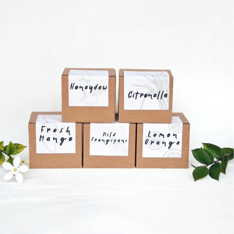 Gift box scented candle wedding gift lilin aromaterapi 65 ml