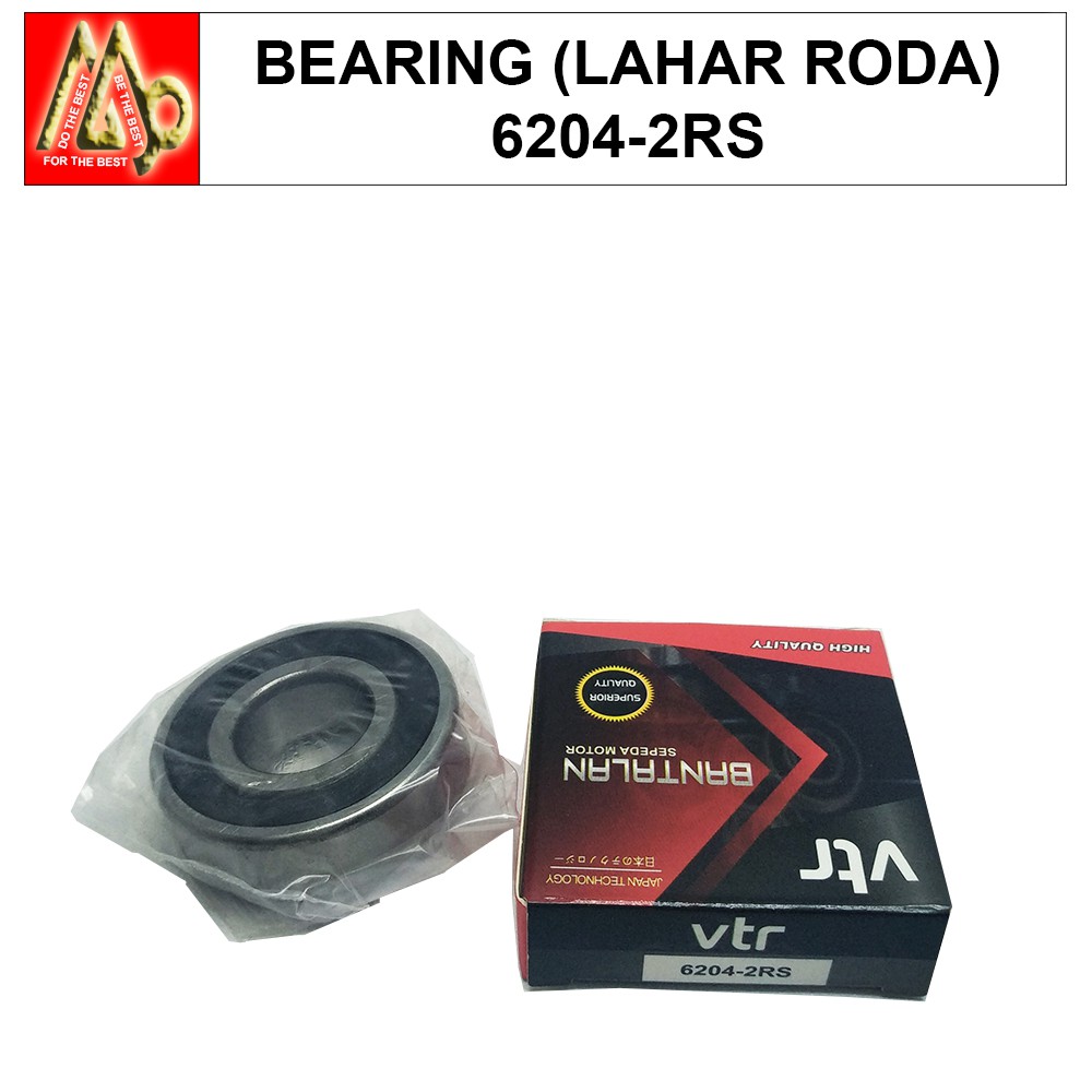 6204-2RS / Bearing (Bantalan) (Lahar Roda) / VTR