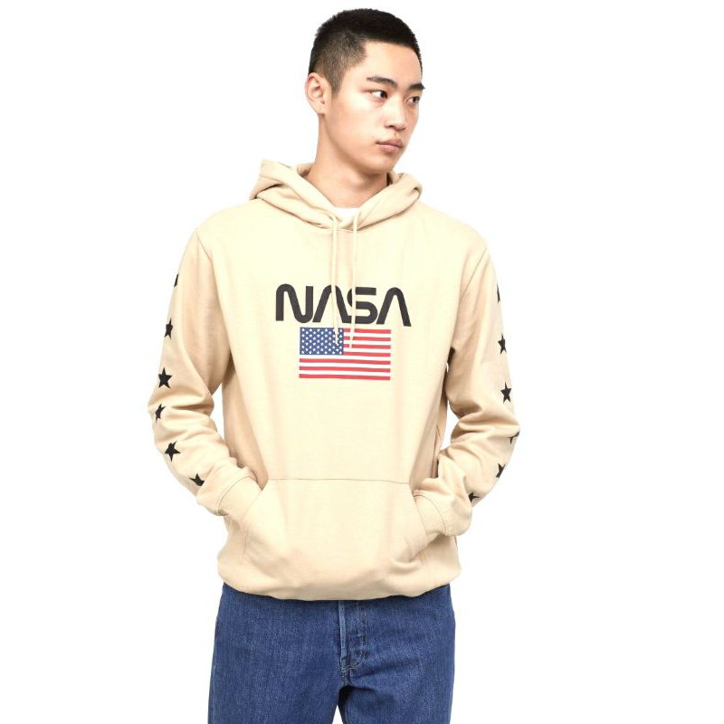 HM NASA FLAG Cream Hoodie