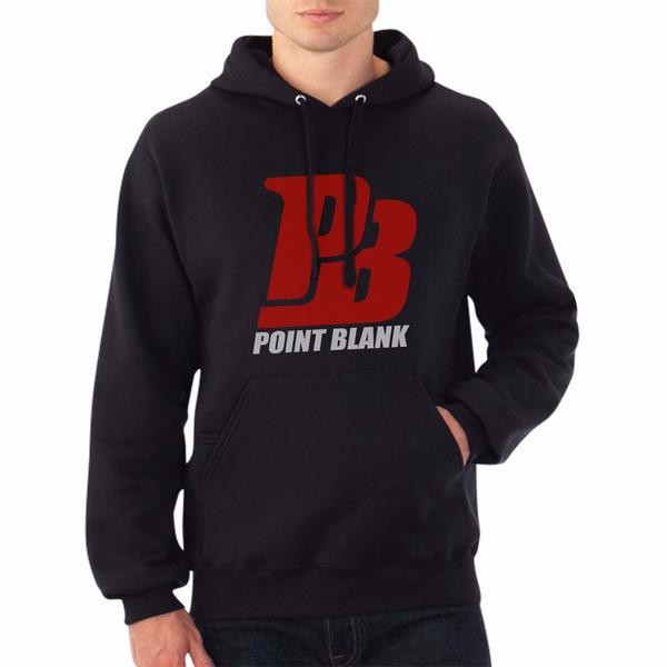 Jaket hoodie Point Blank Hitam Grosir Sweater Bandung