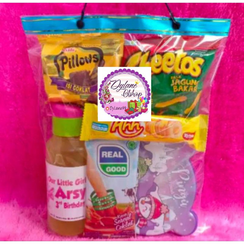 

Paket Snack Ultah / Souvenir Ulang Tahun / Bingkisan Snack