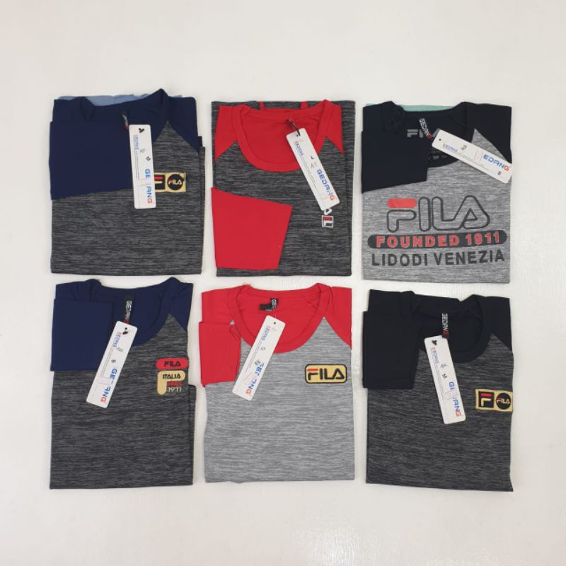 Kaos Anak Lengan Panjang Raglan Kombinasi  Sablon GEDANG