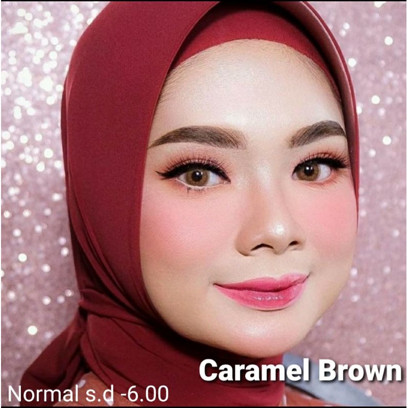 SOFTLENS CARAMEL BROWN/COKLAT. NORMAL/MINUS (s.d -6.00) NEW MORE DUBAI