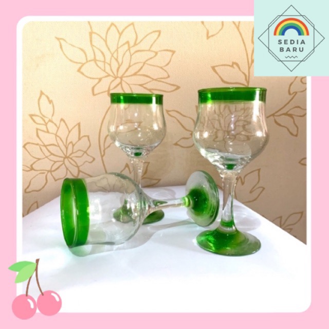 Gelas kedaung set 6 pcs gelas wine set