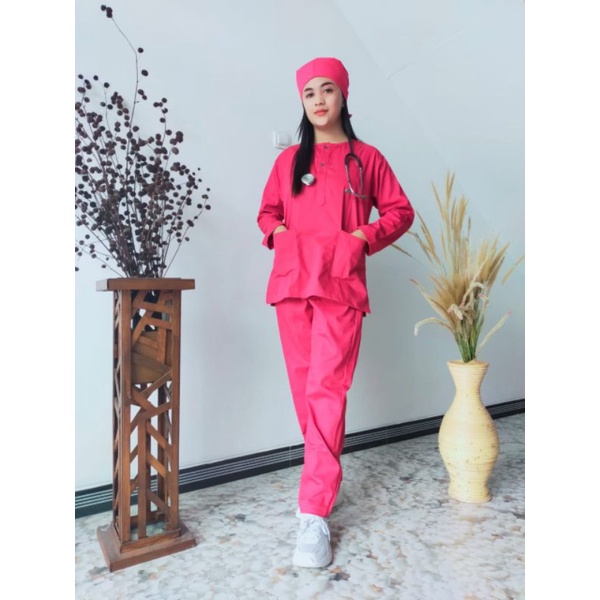 Baju Oka /kancing depan / baju scrub / baju jaga dokter