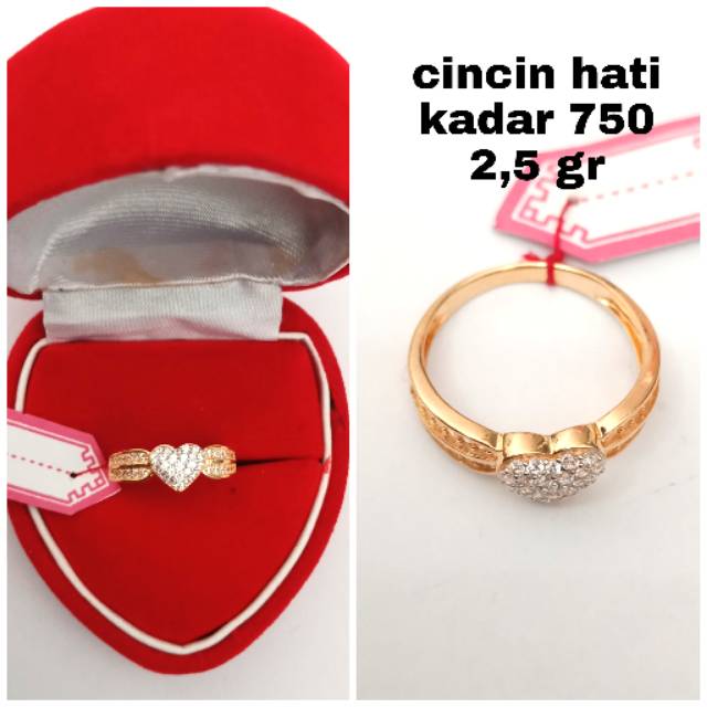 Cincin Emas Tua Hati Size 13 14 Shopee Indonesia 