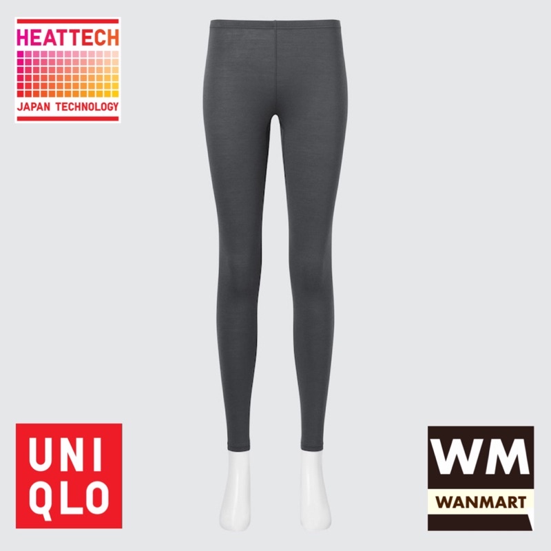 UNIQLO Heattech Celana Panjang Legging Long John Wanita Longjohn Dark Gray